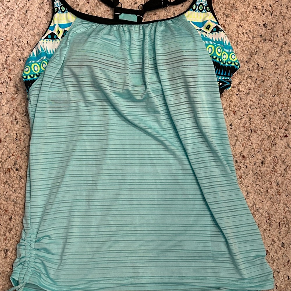 NWOT swim top. Under bra with semi transparent fabric and swim shorts